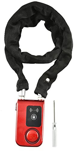 Verrou Antivol de Vélo, Alarme Sans Clé Antivol de Vélo Antivol Intelligent Alarme de contrôle de téléphone intelligent cadenas de chaîne de vélo pour porte de moto de vélo