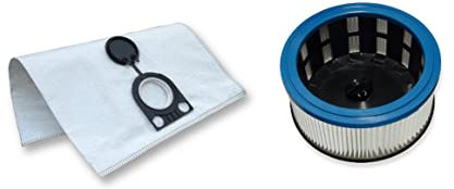 5 Staubsaugerbeutel Kallefornia K912 + 1 auswaschbarer Filter K714 für Metabo AS 1200 AS1200
