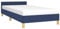 vidaXL Bettgestell mit Kopfteil Polsterbett Bett Bettrahmen Einzelbett Lattenrost Stoffbett Schlafzimmerbett Schlafzimmermöbel Blau 90x200cm Stoff