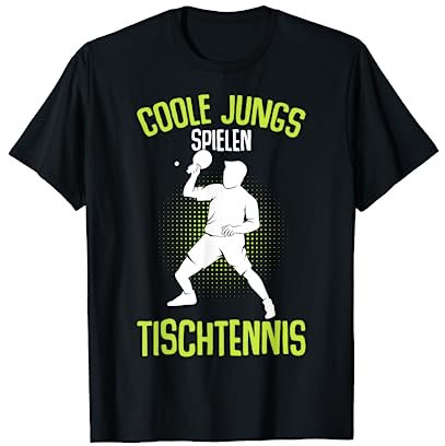 Coole Jungs spielen Tischtennis Ping Pong Kinder Jungen T-Shirt
