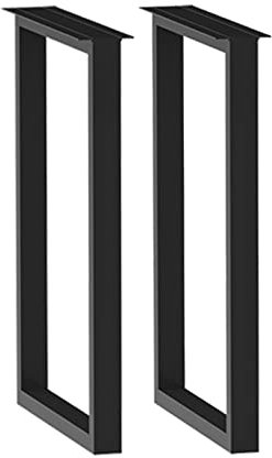 2 Stück Tischkufen Aus Metall, Tischbeine Für Couchtisch Sitzbank, Höhe 62/72/100cm, Tischgestell Tischbeine Industriedesign, Für Esstisch Schreibtisch Couchtisch ( Color : Black , Size : W50*H100cm )