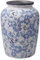 Jarrón Vintage de Porcelana Azul y Blanco para decoración del hogar, decoración navideña rústica
