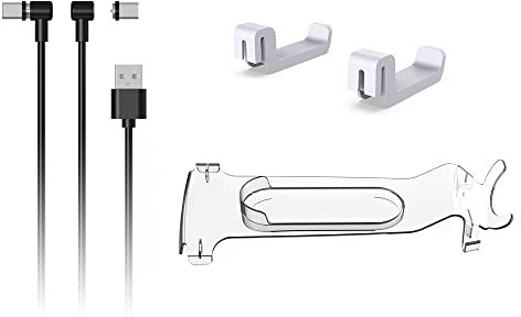 ZLiT Headphone Holder for PS5 Console,Portable Gaming Headset Hanger Stand Holder for PS5 Controller and Headphone with Type-C Cable (White)