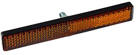 Rückstrahler Stripe gelb 90 x 25 Gewindebolzen M5 E-geprüft