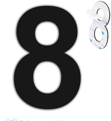 nanlyiau 3in/7.5cm numero civico esterno adesivo numeri civici numero numero civico esterno di acciaio in Solido Acciaio Inossidabile SUS304(3in8)