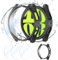 CAVN [3+1 Stück Schutzfolie Kompatibel mit Samsung Galaxy Watch 6 44mm, Wasserdichtes Glas Schutz +PC Schutzhülle Displayschutz Gehäuse Kompatibel mit Galaxy Watch 6 44mm