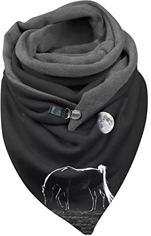 Damenschal:Dreiecksschal Winter Herbst Dreieckstücher Dünn Damenschal Musselin Schwarz Dreieckstuch Rundschal Lifebeautyme Fahrrad Schals Kleidung Poncho
