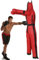 Hängend Grappling Dummy, Wrestling Punching MMA Dummy, Jitsu Sitzposition Dummy, für Wrestling Kampfsport Boxen Karate Training, Ungefüllt (Color : A Red, Size : 185cm)