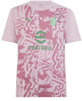 A.C. Milan Maglia Maillot de Course Prematch, Saison 2024/25, Technologie dryCell, Coupe Classique, Rose, S Mixte