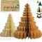 Premium Wiederverwendbare Weihnachtsdeko - Tischdeko Weihnachten/Deko Weihnachten - Papier Weihnachtsbaum Deko - Weihnachtsdeko Innen, Weihnachtsdeko Tisch (Stil 3 (braun))