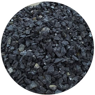 Best For Garden Basaltsplitt 11-16 mm - Ziersplitt aus schwarzem Basalt, vielseitig verwendbar in Garten, Hof & Wegen, gewaschen & naturbelassen, Deko- und Teichkies (1000)
