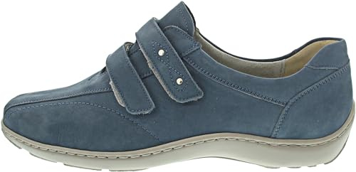 Waldläufer Henni Damen Klettschuh in Blau, Größe 8.5