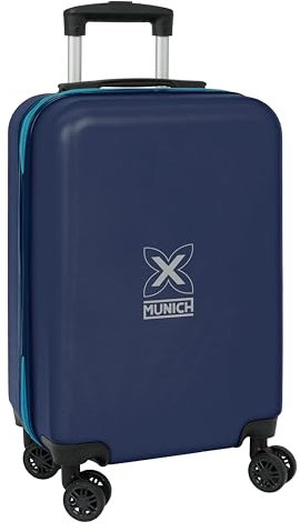 Munich Nautic Kabinenwagen 50,8 cm, Trolley mit Rädern, Sicherheitsschloss, Leichter Koffer, 34,5 x 20 x 55 cm, Marineblau, Marineblau, Estándar, Casual