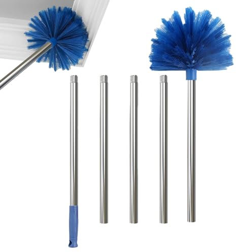 Spinnennetz-Staubwedel mit Verlängerungsstange | Langlebige, ausziehbare Spinnennetz-Reinigungsbürste mit Langer Stange,Deckenstaubwedel für Arbeitsplatz, Auto, Fenster, Möbel, Puchen