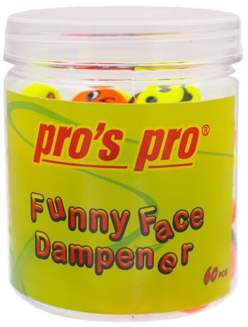 Generisch Pro's Pro 60 STK. Funny Faces Tennis Dämpfer, Vibrationsdämpfer für Tennisschläger