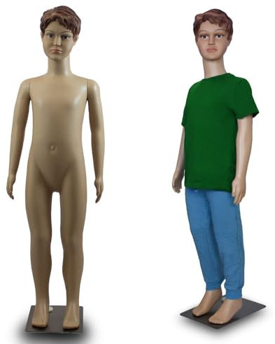 BITUXX Schaufensterpuppe männlich Junge Schaufensterfigur Mannequin Schneiderpuppe 360° beweglich 110cm