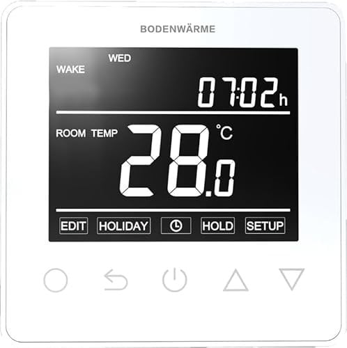 Digital dStat Electric Underfloor Heating Thermostat (White)