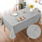 AooHome Tischdecke Abwaschbar, Hellgrau Tischdecken 140x220cm Leinen-Optik Tischtuch aus Polyester Wasserabweisend mit Lotuseffekt, Dauerhaft Kratzfest für Wohnzimmer, Esszimmer, Balkon, Garten