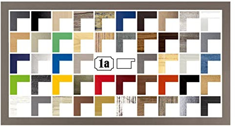 Colorello Bilderrahmen Posterrahmen Puzzlerahmen 37,5x98 cm Hellgrau 98x37,5 cm mit weisser Rückwand und Antireflex Acrylglas