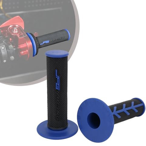 JFG RACING 1 Paar Dirt Bike Lenkergriffe, 22 mm/24 mm Motorrad Griffe Lenkergriffe rutschfest für Pit Dirt Bike Motocross-Blau