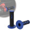 JFG RACING 1 Paio di Manopole Manubrio Moto,Manopole Moto da 22 mm/24 mm,Manopole Acceleratore Antiscivolo per Pit Dirt Bike Motocross-Blu
