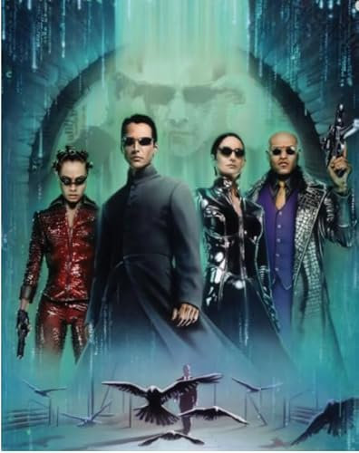 HfmQuisutron Jigsaw Puzzle 1000 Teile Science Fiction Action Film Hacker Mission Poster for Fun Erwachsene Holzpuzzle Spielzeug Cq28Zt