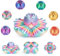Gear Ball 3D gedrucktes Fidget Spielzeug Drehbare Zahnradkugel Stressabbau Schreibtischspielzeug Erwachsene und Kinder Geschenk für Weihnachten Wichteln (Glänzender Regenbogen, Durchmesser: 6,5 cm)