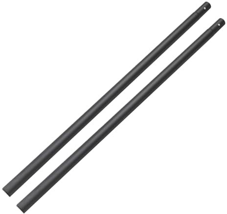 C-Hopetree 38 mm Outdoor Patio Garden Parasol Replacement Extension Lower Pole with Bullet Buckle, Dark Gray, Set of 2