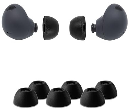 Comply Premium Schaumstoff-Ohrstöpsel, kompatibel mit Samsung Galaxy Buds2 Pro., Größe S, Neue 2025 Version mit Reinigungstool, schwarz, 3 Paar, Made in The USA