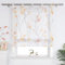 Joyswahl Raffrollo mit Schlaufen Landhausstil Raffgardinen Wohnzimmer Schlaufenrollo Fenster Vorhänge Transparent mit Blatt- und Blumenmuster BxH 140x140 cm Orange 1er Pack