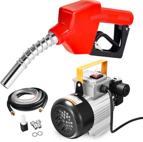 Bomba Autocebante Para Diésel Gasóleo230 V, 550 W, Bomba de Aceite Diesel, 60 l/min, Bomba de Transferencia Eléctrica con Pistola de Combustible, Manguera, Bomba de Aspiración Para