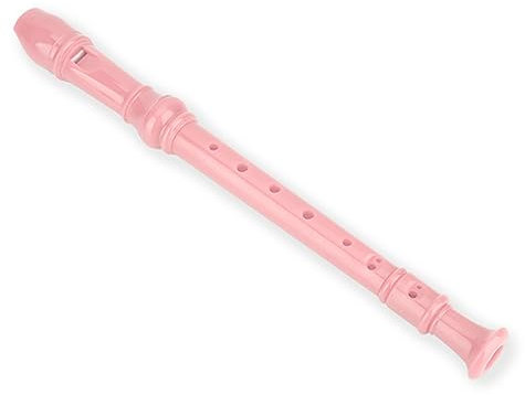 Sopran-Blockflöte, 8 Löcher, Alt-Blockflöte, Hohe Tonhöhe, Kinderblockflöte mit Reinigungsstab, Fingersatz-Blockflöte, Instrumentenblockflöten, Blas- und Holzblasinstrumente (Rosa)