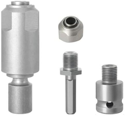 Swiixxer Adaptador de Llave Eléctrica A Martillo, Varilla Conectora de Cabezal de Conversión 1/2, Taladro Percutor Eléctrico con Redondo, 3 Piezas