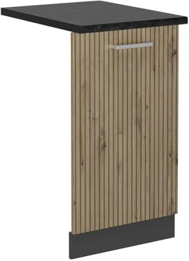 Vicco Tapa del lavavajillas R-Line, Roble Artesanal, 45 cm, ET Antracita