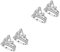 PACKOVE 2 Sätze Personalisierter Kronenring Zierliche Ringe Für Frauen Prinzessin Tiara-ring Modeschmuck Ring Frauen Klingeln Ring Kronenringe Damenringe Kupfernickel Silver 2 Stück * 2