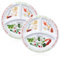 Yuecda Assiettes de contrôle des portions pour une alimentation équilibrée - Assiette alimentaire saine pour adultes et adolescents - Compartiments en mélamine - Perte de poids - Assiettes diabétiques