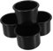 EXAOMBLE Lot De 4 Porte-Gobelets pour Voiture Camion Bateau Canapé Plateau Inclinable en Plastique Noir Réutilisable Réutilisable
