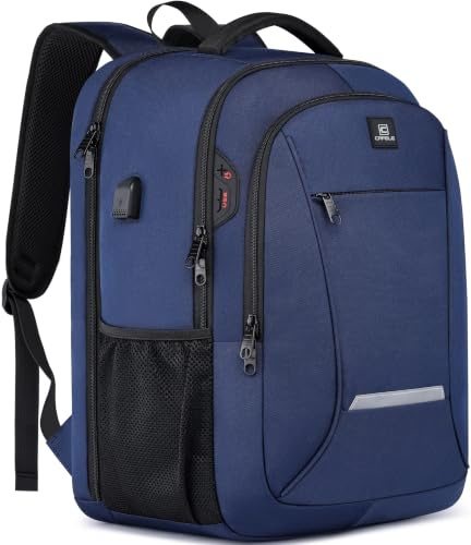 Cafele Schulrucksack für Jugendliche, Business-Rucksack für Herren mit Laptopfach & USB-Ladeanschluss für Beruf/Arbeit/Reisen, wasserabweisender Rucksack für Teens