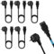 Lote de 5 Cables Cables Cables de alimentación de 1,80 m para Dispositivos de Enchufe CEE 7/7 Schuko a IEC 320 C13, para PC, Monitor, TV, Pantalla de Ordenador, videoproyector, electrodomésticos