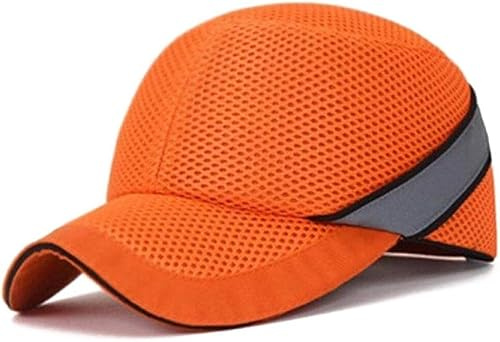 MEGAHERZ Sicherheitskappe im klassischen Baseball-Stil, leicht und atmungsaktiv, bequemer Schutzhelm für Männer und Frauen (Orange)