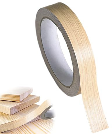 18mm Wood Trim Worktop Edging Strip Edging Tape 10M Self-Adhesive Furniture Wood Veneer Trim Pre Glued Edge Banding for Furniture Worktop Cabinet Desk Shelves Panels Restoration (Oak)