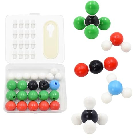 Surplex Organische Chemie Molekülmodell Set Wissenschaftliche Anorganische Strukturen Atom Molekulare Elektronenbahn Link Model Lehre Studenten Chemieunterricht Kit für Kinder Bildung (40 Stück Kit)