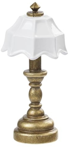 Miniatur Tischlampe für Wichtel/Geldgeschenke, Messing, ca. 2 x 4,3 cm