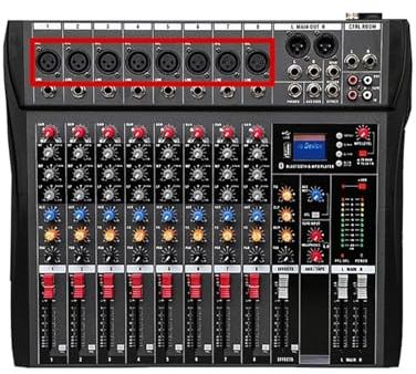 DJ-Mixer, 6 8 12 Kanal Professionelle Audio Mixer Computer Bühne Aufnahme USB Soundkarte DJ Controller Mixer Digitale Konsolen(8 channel)