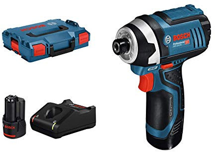 Bosch Professional 0 601 9A6 977 Avvitatore a Massa Battente a Batteria GDR 12V-105, 12 V, 2 x Batteria da 2.0 Ah, in L-Boxx, 250 volts