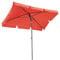 QUICK STAR Balkon Sonnenschirm 200x125cm Balkonschirm Rechteckig Knickbar Terra/Rotorange RAL 2001 Gartenschirm UV 50