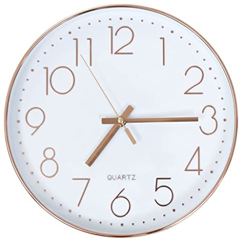 vidaXL Orologio da Parete Oro Rosa Classico Ufficio Decorazione Murale Casa