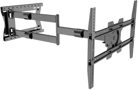 Nanook 2100 supporto da parete per TV a braccio lungo per TV da 42-75 pollici, Estensione extra lunga fino a 100 cm, Capacità di carico fino a 60 kg, Girevole fino a 180°, Max. VESA 600x400, Nero