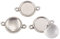 10 Set Metall Anhänger Fassungen mit Verbinder und Runde Oval Glas Transparent Cabochon Rahmen Medaillons Super Optik für Armband Schmuckherstellung