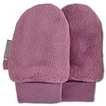 Sterntaler Unisex Baby Fäustlinge Ohne Daumen aus Teddyflausch, Elastisches Bündchen, Rosa, 1